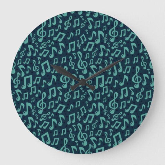 Musiknoten Große Wanduhr (Vorderseite)