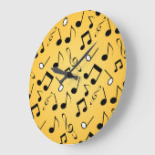Musiknoten Große Wanduhr (Winkel)