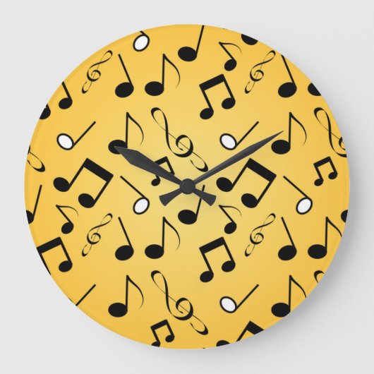Musiknoten Große Wanduhr (Vorderseite)