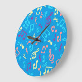 Musiknoten Große Wanduhr (Winkel)
