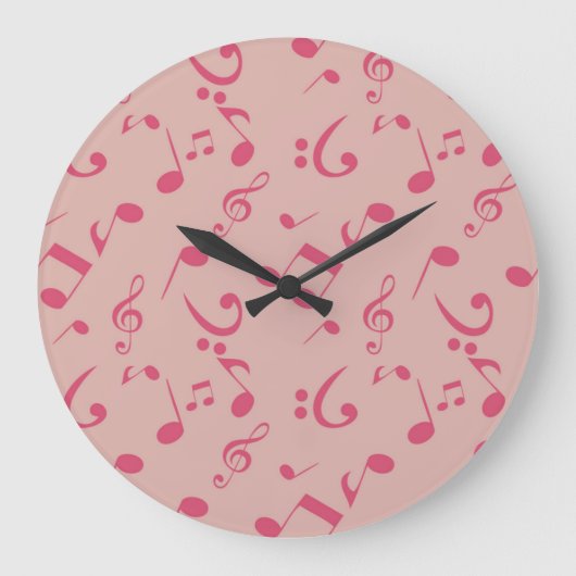 Musiknoten Große Wanduhr (Vorderseite)