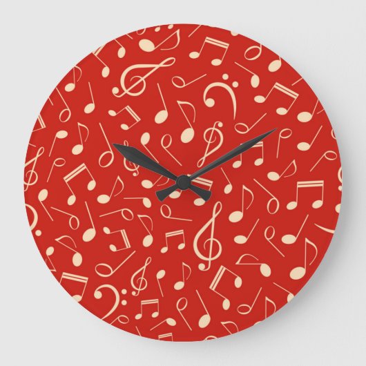 Musiknoten Große Wanduhr (Vorderseite)