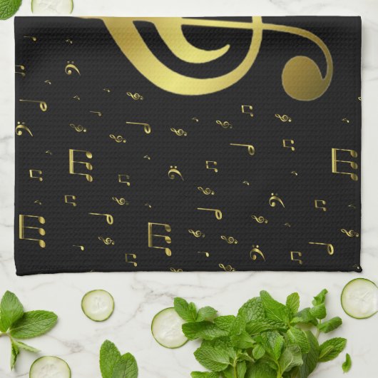 Musiknoten Handtuch (Gefaltet)