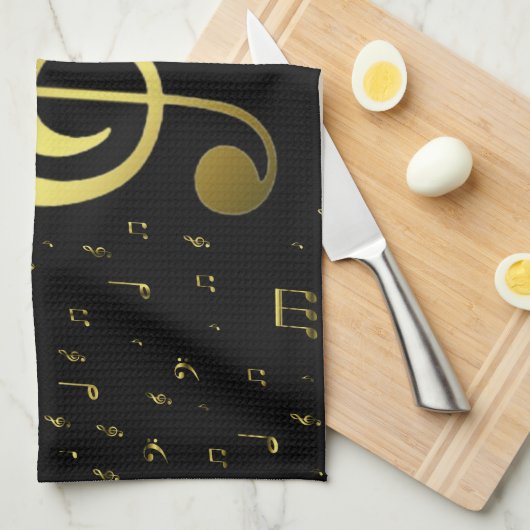 Musiknoten Handtuch (Viertel Falte)