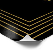 Musiknoten Herzform in Gold Poster (Ecke)