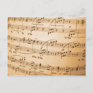 Musiknoten Hintergrund Postkarte
