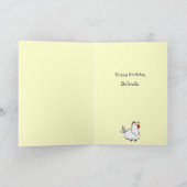 Musiknoten Hühner-individualisieren Foto Geburtsta Karte (Innenseite)