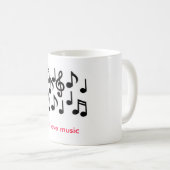 Musiknoten, i-Liebemusik Kaffeetasse (VorderseiteRechts)