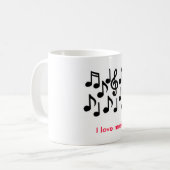 Musiknoten, i-Liebemusik Kaffeetasse (Vorderseite Links)