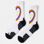Musiknoten im Regenbogen, Crew Socken (Links)