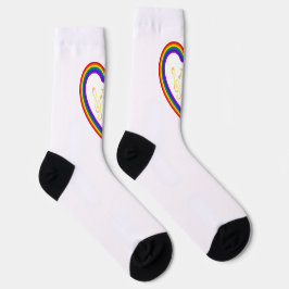 Musiknoten im Regenbogen, Crew Socken