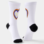 Musiknoten im Regenbogen, Crew Socken (Gewinkelt)