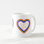 Musiknoten im Regenbogen Kaffeetasse (VorderseiteRechts)
