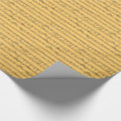 Musiknoten in jeder Hintergrundfarbe Geschenkpapier (Ecke)