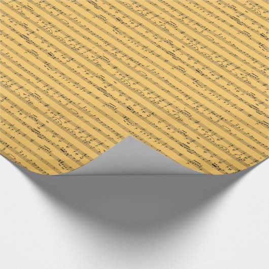 Musiknoten in jeder Hintergrundfarbe Geschenkpapier (Ecke)