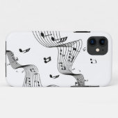 Musiknoten in Weiß Case-Mate iPhone Hülle (Rückseite (Horizontal))