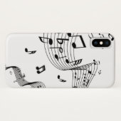 Musiknoten in Weiß Case-Mate iPhone Hülle (Rückseite (Horizontal))