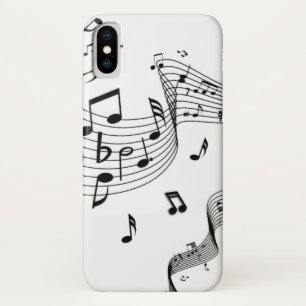Musiknoten in Weiß Case-Mate iPhone Hülle
