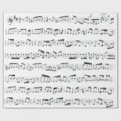 Musiknoten in Weiß Geschenkpapier (Flach)