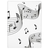 Musiknoten in Weiß Klemmbrett (Rückseite)