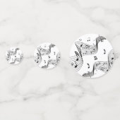 Musiknoten in Weiß Konfetti (Rückseiten)