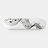 Musiknoten in Weiß mit Name Golf Head Cover Skateboard (Horizontal)