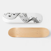 Musiknoten in Weiß mit Name Golf Head Cover Skateboard (Horizontal)