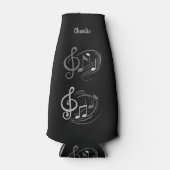 Musiknoten individuelle Name Flaschenkühler (Vorderseite)
