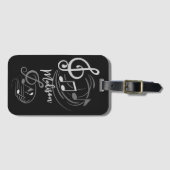 Musiknoten individuelle Name Gepäckanhänger (Vorderseite (Horizontal))