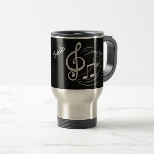 Musiknoten individuelle Name Tasse (VorderseiteRechts)