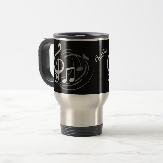 Musiknoten individuelle Name Tasse (Vorderseite Links)
