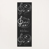 Musiknoten individuelle Name Yogamat Yogamatte (Rückseite)