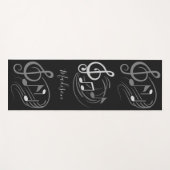 Musiknoten individuelle Name Yogamat Yogamatte (Vorderseite (Horizontal))