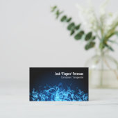 Musiknoten Jumble Blue Business Card Visitenkarte (Stehend Vorderseite)