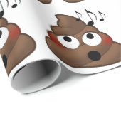 Musiknoten kackt Emoji Geschenkpapier (Rolleneckpunkt)