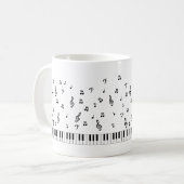 Musiknoten Kaffeetasse (Vorderseite Links)