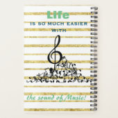 Musiknoten-Kalender Planer (Rückseite)