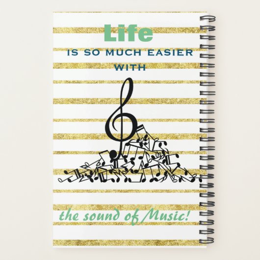 Musiknoten-Kalender Planer (Rückseite)