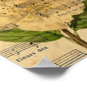 Musiknoten Kamelien-Eichelturm Poster (Ecke)