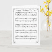 Musiknoten Karte (Gelbe Blume)