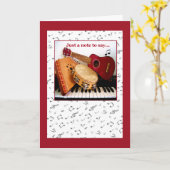 MUSIKNOTEN KARTE (Gelbe Blume)