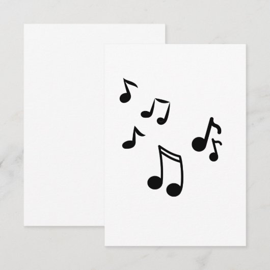 Musiknoten-Karte (Vorne/Hinten)
