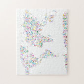 Musiknoten-Karte der Welt Puzzle (Vertikal)