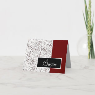 Musiknoten-Karte mit Name Karte