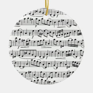 Musiknoten Keramik Ornament