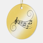 Musiknoten Keramik Ornament (Links)