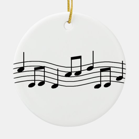 Musiknoten Keramikornament (Vorne)