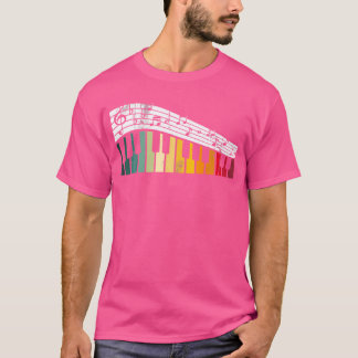 Musiknoten Keyboards Klavier T-Shirt