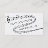 Musiknoten-Klavier-Lehrer Visitenkarte (Rückseite)
