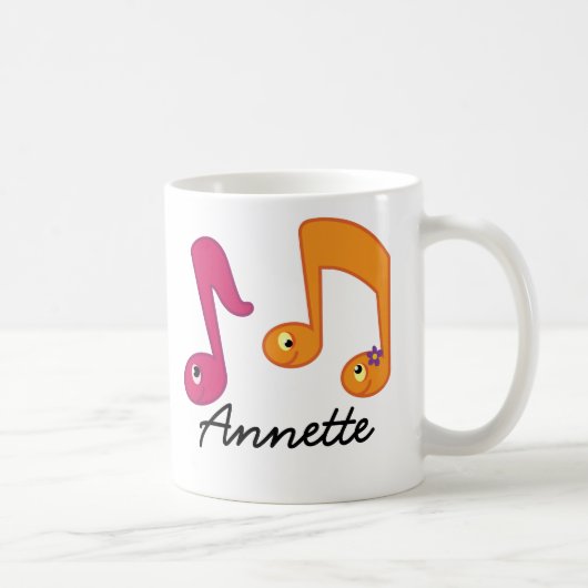 Musiknoten-Klavier-Musiker-personalisierte Tasse (Rechts)